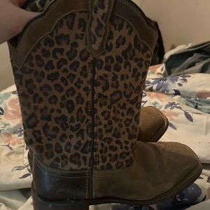 Cheetah print boots